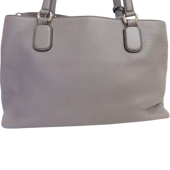 206464BR (X6) Gucci Crossbody Bag Soho Interlocking 2 Way Gray Leather - Picture 2 of 13